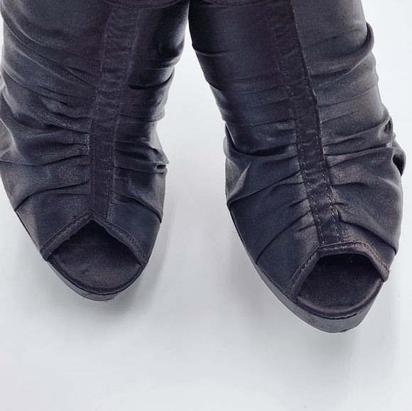 Vintage Bootie Peep-Toe, Black Rhinestone by Atmosphere, Rare, SZ US8/UK6/EU39 - Picture 15 of 17